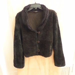 KD Spring Deep Pile Fleece black Blazer size M